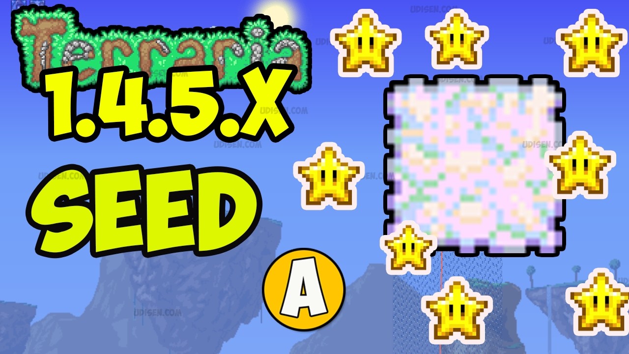 Как быстро получить ЗВЕЗДНОЕ ОБЛАКО в Terraria (НОВЫЙ СИДО для версии 1.4.5.5) (более 1000 штук) ...