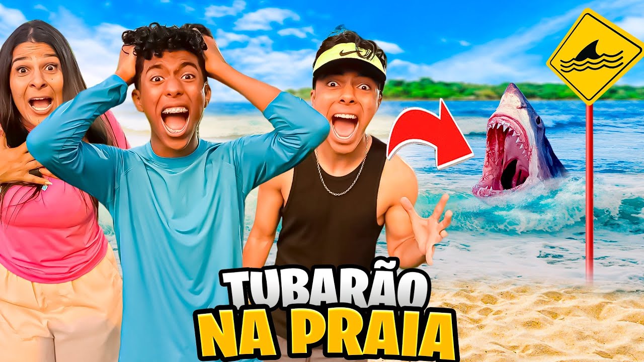 ENCONTRAMOS UM TUBARÃO NA PRAIA! *24H na praia