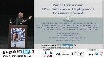 Panel Discussion: IPv6 Enterprise Deployment Lessons Learned at gogoNET LIVE! 3 IPv6 Conference