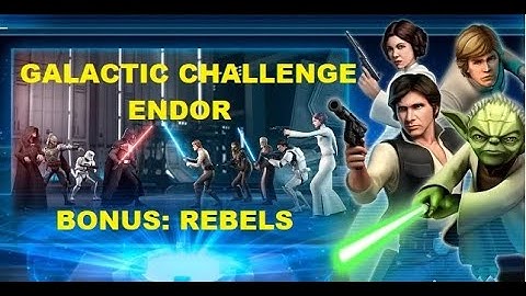 SWGOH - Galactic Challenge ENDOR (REBELS) TIER X SWGOH (ALL FEATS 1 FIGHT)