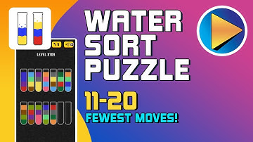 Water Sort Puzzle Levels 11 to 20 Walkthrough [Fewest Moves!]