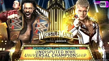 WWE WrestleMania 39 Official And Full Match Card