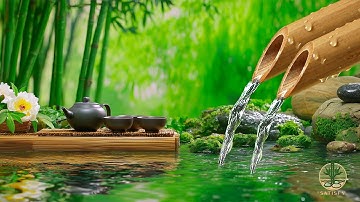 Relaxing Sleep Music + Bamboo Water Sounds 🌿 Healing Music, Calm Anxiety & Deep Relaxation, Spa BGM