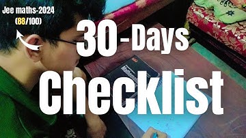 JEE 2026 : EXACTLY itna KARO🔥 30 Days Checklist | +60 in Maths | Edunitformathsi | #jee#eduniti