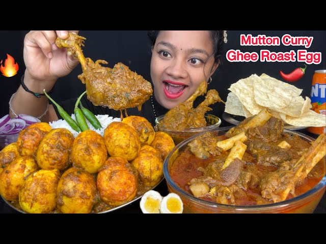 Spicy Egg Masala, Mutton Curry, Chicken Masala Curry With Rice Asmr 😋 Food Videos 👌