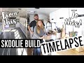 GORGEOUS TINY HOME on wheels Built by DIY Couple || Skoolie Build Full Timelapse