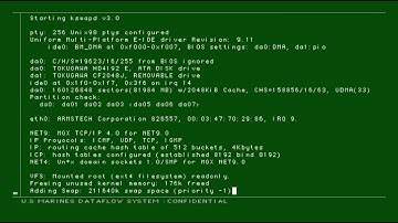 Metal Gear Solid 2 Workstation Boot Sequence (Unix Terminal)