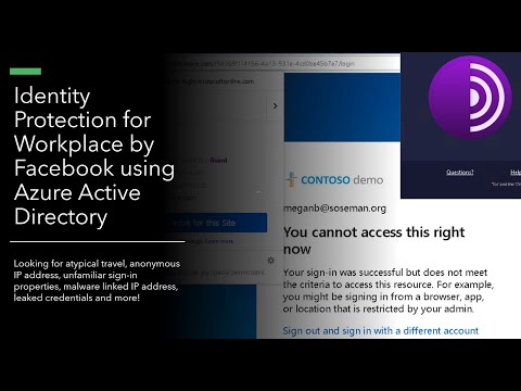 Identity Protection for Workplace from Facebook using Azure Active Directory