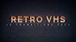 Retro VHS Transitions Glitch 5-Pack Video Overlays (4K) screenshot 1