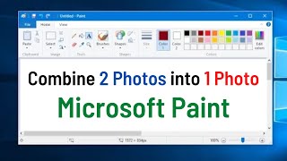 How to Merge 2 Pictures into 1 Picture using MS Paint | Windows 10 [ Simple & Quick Tutorial ]