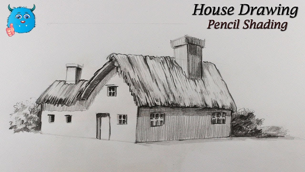 How to Draw House for Kids and Beginners with Pencil ...