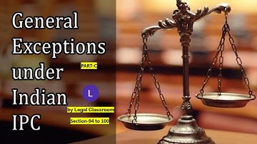 General Exceptions of Indian Penal Code, 1860(IPC) /Part-C/Section-94 to 100/LLB, APO, UGC Net