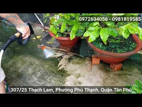 Video ???? Máy rửa xe MARTIN ĐỨC 3000W xịt rong rêu tới đâu... - youtube