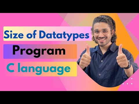 Size of Datatypes program in C language || BCA WALA