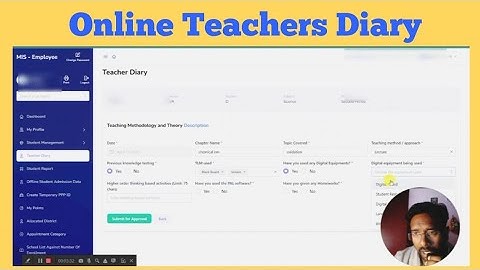How to fill Online Teacher Diary on MIS Portal Haryana!