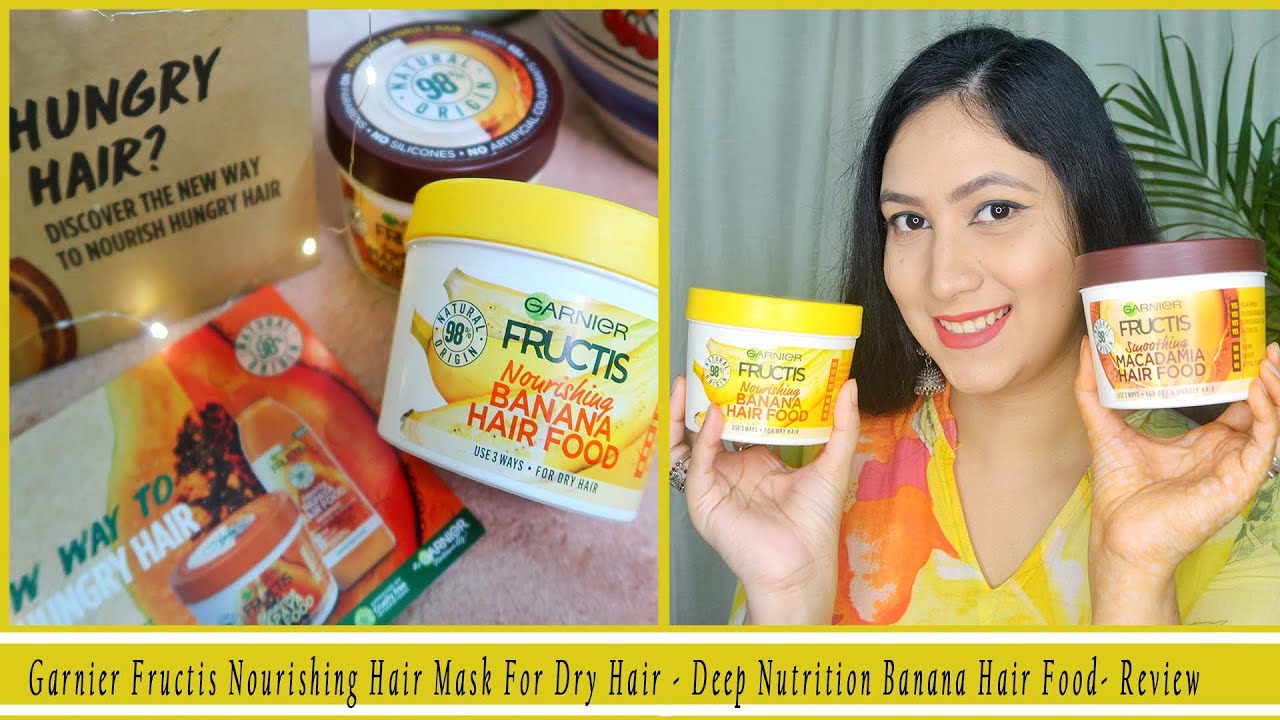 New Garnier Fructis Nourishing Hair Mask For Dry Hair Banana Hair Food-  Demo + Review | My OBSESSion - YouTube