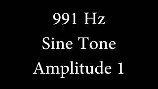 991 Hz Sine Tone Amplitude 1