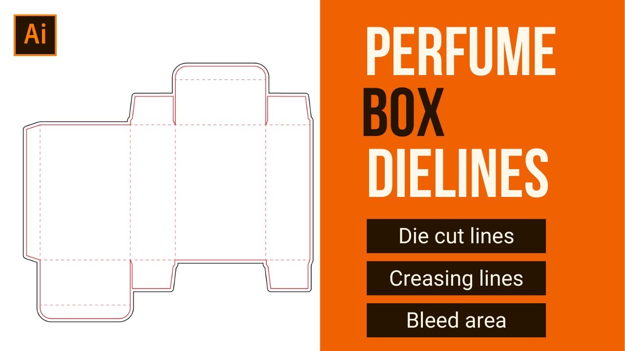 How to Make Box Dieline | Create Dieline ( Cut & Crease ) Offset Path ...