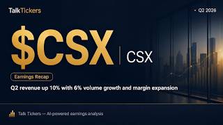 CSX Q2 2026 Earnings: Record Revenue, 6% Volume Growth & Strategic Outlook