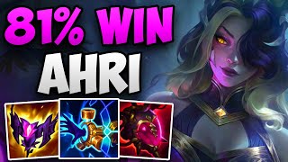 81% WIN RATE AHRI IN KOREAN CHALLENGER! | CHALLENGER AHRI MID GAMEPLAY | Patch 14.5 S14