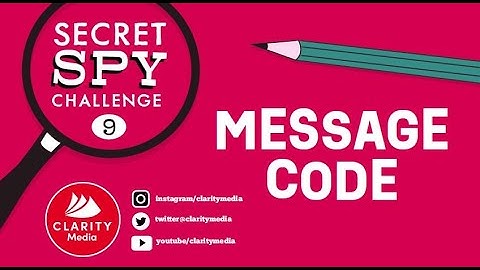 Secret Spy Challenge 9: Hidden Message Code