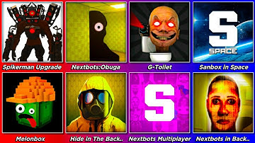 Sandbox in Space,Melonbox,Hide in The Backroom,Nextbots Obuga,Sandbox Multiplayer,Nextbots in Back..