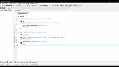Vidio pembelajaran array c++ tentang nilai tertinggi dan nilai terendah