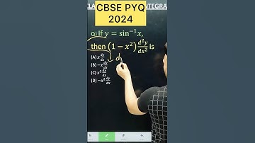 Q) If 𝑦=sin^(−1) 𝑥, then (1−𝑥^2 )  (𝑑^2 𝑦)/(𝑑𝑥^2 ) is s #cbse2026 #maths #cbse #class12math