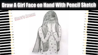 How to draw a girl face on hand with pencil sketch sketching video