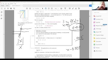 The Epsilon Delta Definition of a Limit