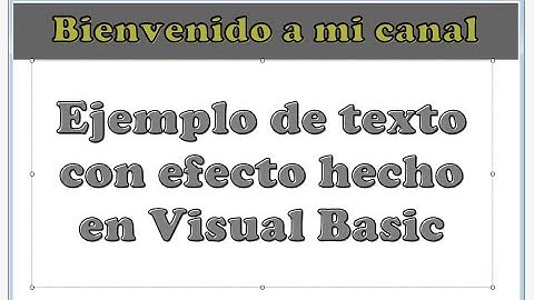 Texto con efecto en Visual Basic  NET