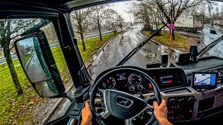 POV Truck Driver in Belgium || Bad weather rain day #trucks #truck #driver #pov #hgv