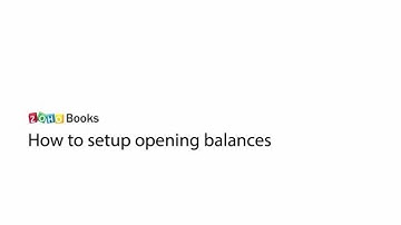 How to setup opening balance in Zoho Books