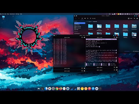 GLava OpenGL audio spectrum visualizer. installation, usage and some customization in Manjaro KDE