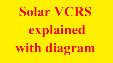 solar vapour compression refrigeration system | solar vapour vcrs | vcrs cycle | solar vcrs
