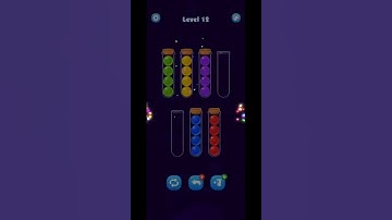 Level 12 Walkthrough Ball sort #games #gameplay #gaming #androidgames