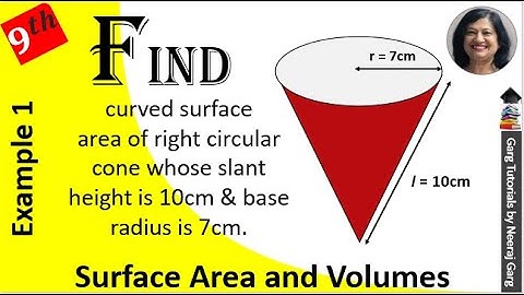 Find the curved surface area of a right circular cone whose slant height is 10cm and base radius is