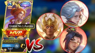 AURORA PERFECT GAMEPLAY | AURORA BEST BUILD 2024 | TOP 1 GLOBAL AURORA 2024