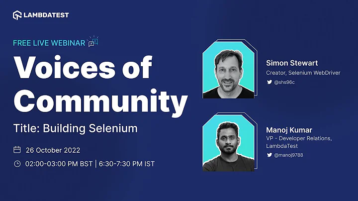 Voices of Community | Building Selenium Automation Framework 💯| Webinar Teaser | LambdaTest