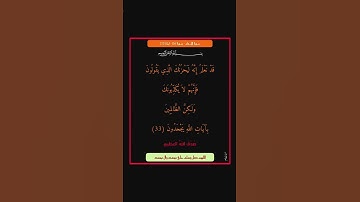 سورة الانعام - سورة 06 - اية (33)