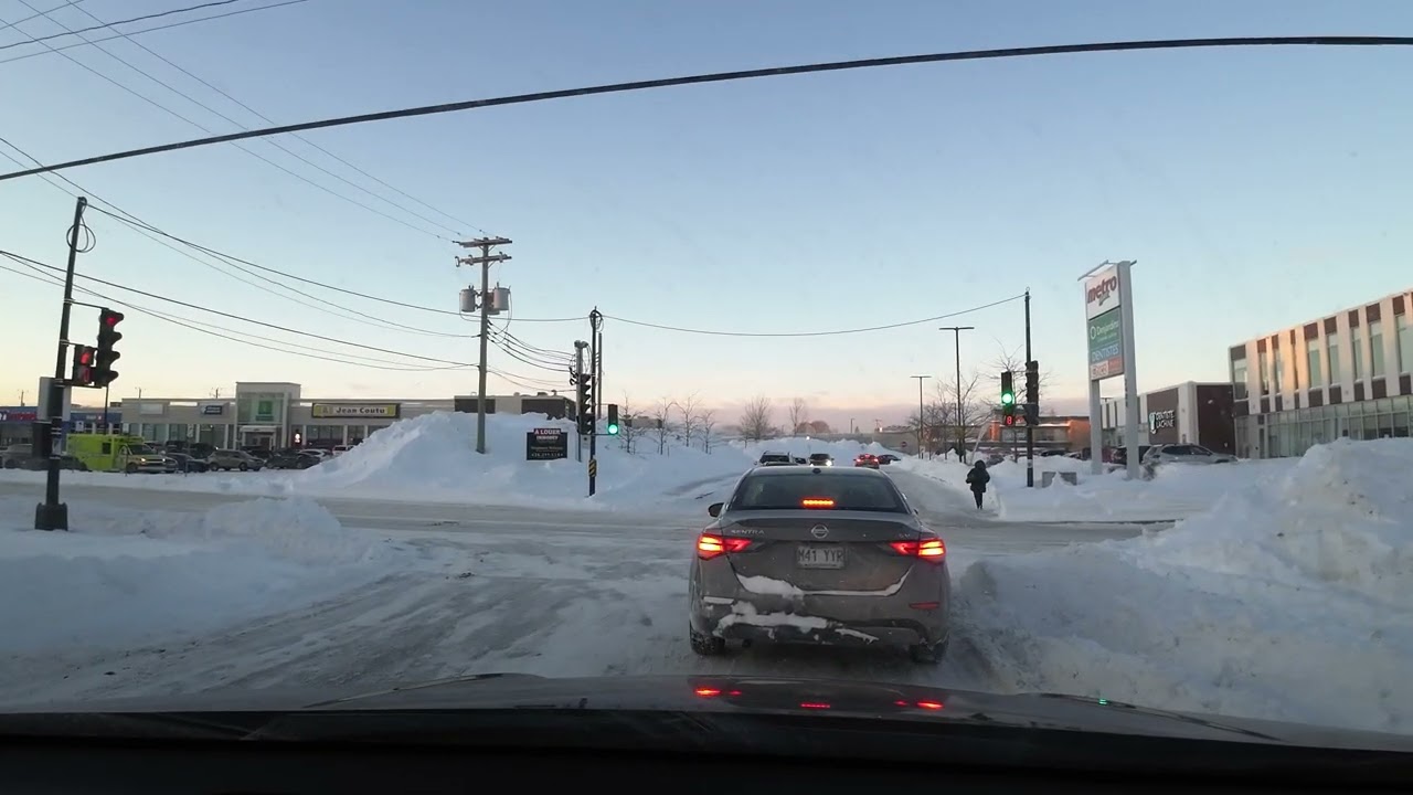 ASMR DRIVING Snowstorm Aftermath - Lachine ,Montreal Quebec 2/17/25 p3