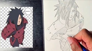 How to Draw Anime Characters in Dynamic Poses | Drawing Madara Uchiha