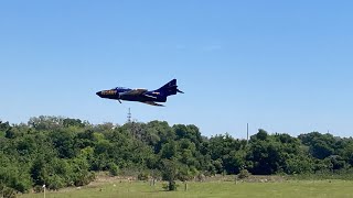 RC Grumman F9 Cougar (Blue Angels)  Display Flight w/ smoke - 2024 Florida Jet Together.