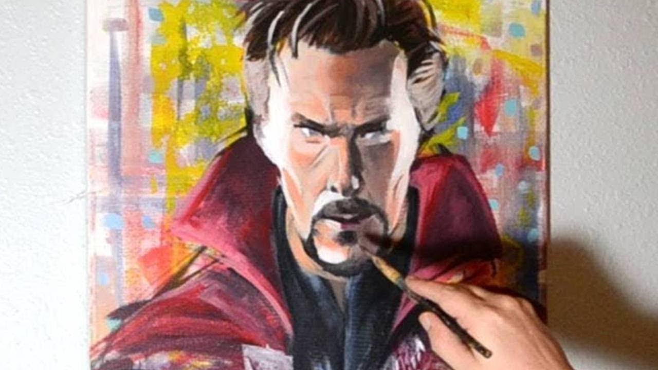Painting Doctor Strange in a Loose Contemporary Style - Benedict Cumberbatch