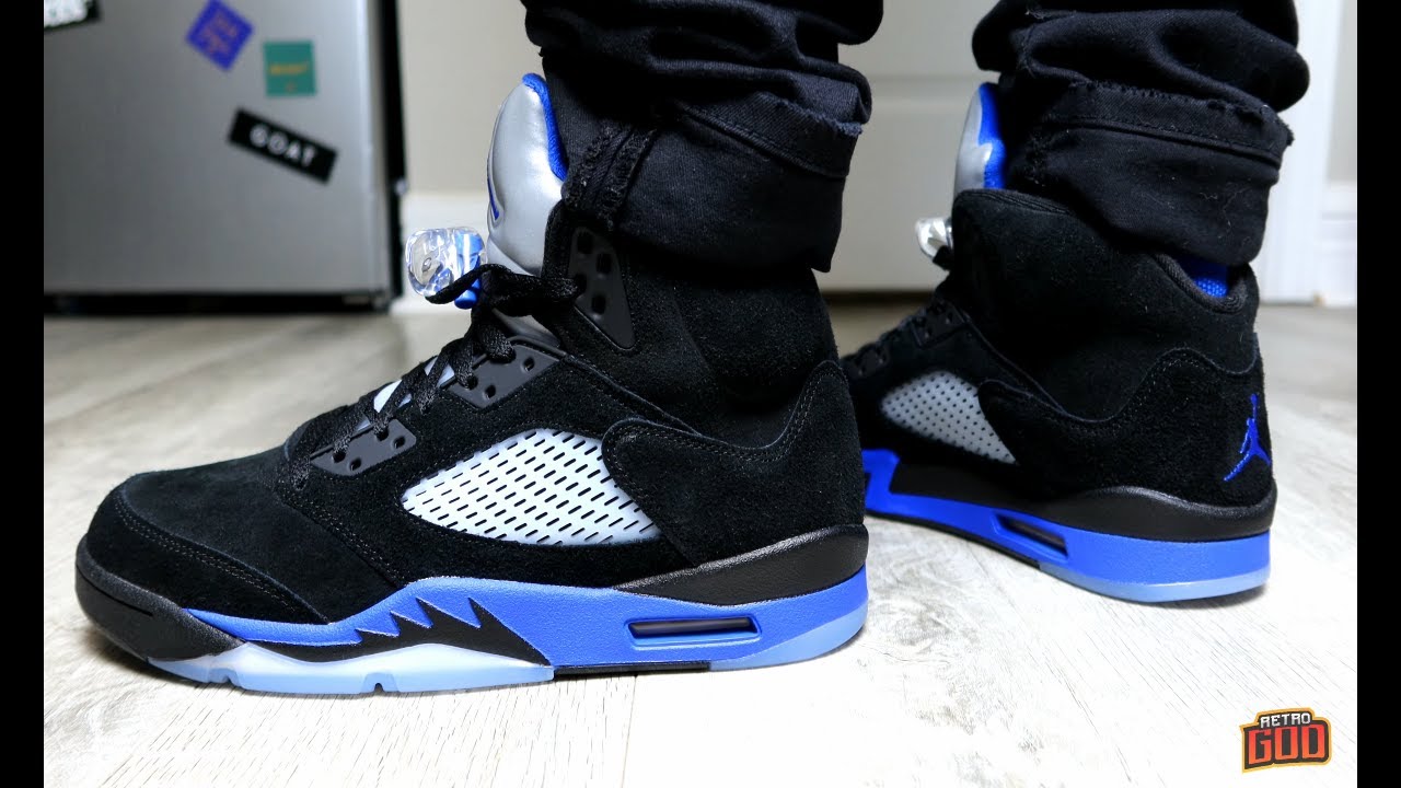 jordan 5 black and blue