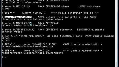 5 Minute Lessons in Shell Script Programming: Extraction Operators