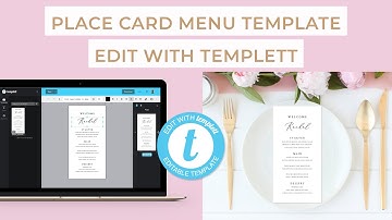 Edit with Templett V2 - Place Card Menu Template tutorial