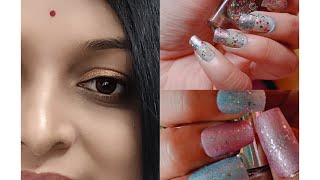 nail art at home💅💅colourful nails