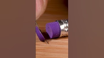 Cutting Eraser Close-Up #satisfying #asmr #macro #relaxing