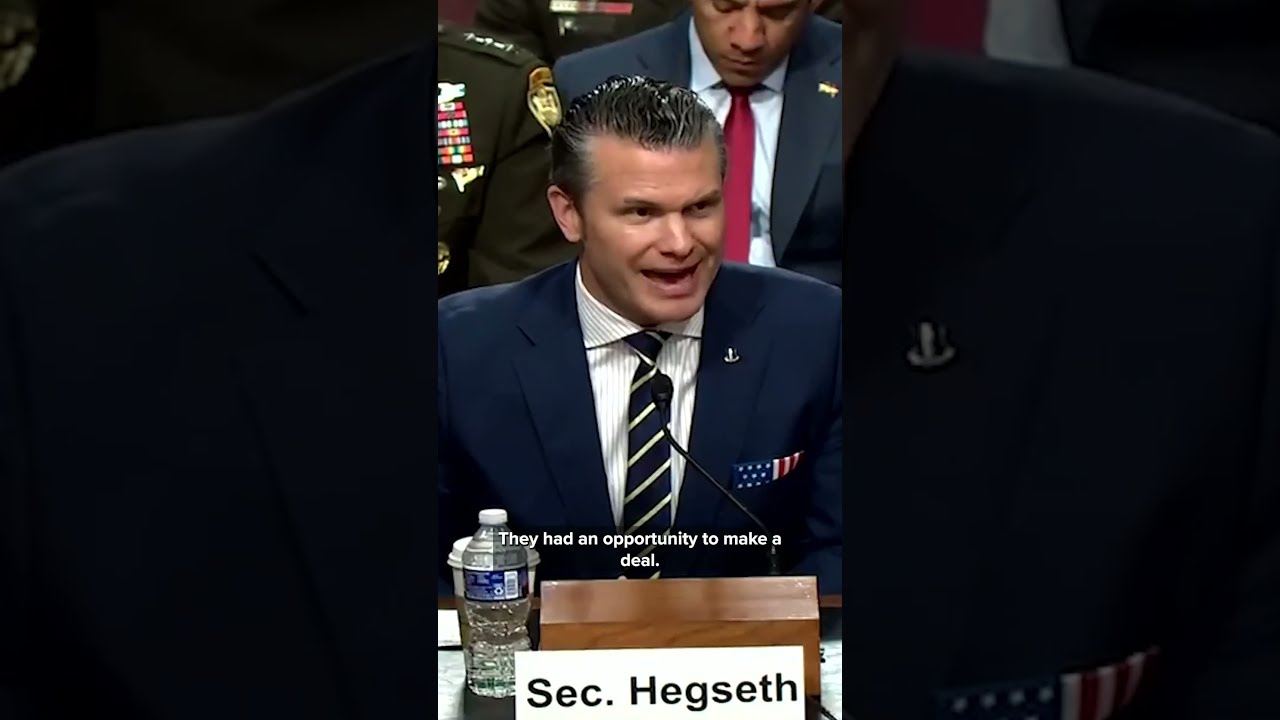 Secretary Of Defense Pete Hegseth Says Iran Should Have Made A Deal With Trump 